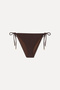 Women's Brown Tie-Up Bikini Bottom - 4