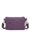 Daily Use Small Size Waterproof Crinkle Fabric Women's Phone and Messenger Bag Plum - 3