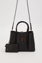Black Mini Wallet Detailed Handbag - 3