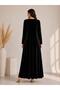 Long Sleeve Pocket Velvet Long Women's Dress - 2