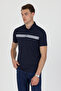 Polo Collar Cotton Pocketless Striped Short Sleeve T-Shirt - 4