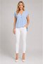 81905 Plus Size Vyaka Brooch Detail Short Sleeve Crepe Chiffon Blouse