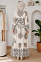 Women's Wide Cut Patterned Viscose Hijab Dress - 2