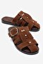 Women's Slippers with Buckle and Closed Front with Pins Taba
