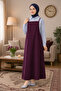 Women's Plum Color Adjustable Strap Jile Dress