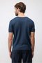 Indigo Textured Men's Knitwear T-Shirt - 5