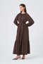 Women's Comfortable Fit Capella Dress Brown 31388 - 3