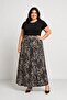 Plus Size Women's Cotton Skirt with Elastic Waist - 3