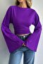 Women's Bat Sleeve Blouse Suitable for Hijab, Summer Basic Lycra Viscose 4-Piece (Black, Purple, Khaki, Mink) Blouse - 3