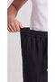 Black Elastic Waist Lace-Up Comfortable (Classic/Carrot) Cut Double Fabric Trousers - 6