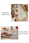 2Pcs PU Leather Table Mats Retro Light Luxury Printed Placemat 45.5*29.5cm - 2