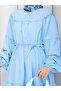 Drawstring Layered Ruffle Dress in Poplin Fabric - 3