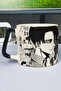 Levi Ackerman Anime Printed Ceramic Luxury Mug (1 Piece) Custom Black Handle Wave Handle V5D