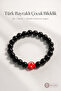 Turkish Flag Children's Beaded Bracelet Black Moon Star Elastic Bracelet