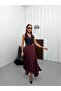 Women's Asymmetrical Cut Plaid Patterned Midi Skirt - 5