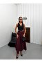 Women's Asymmetrical Cut Plaid Patterned Midi Skirt