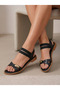 Gold Buckle Summer Sandals with Back Strap |   Casual Sandals |   Women's Sandals