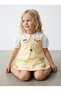Girl's Rabbit Collar Gilet Dress with Blouse 2-Piece Set - 3