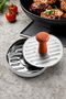 Hamburger Patty Press - Hamburger Press - Patty Shaper - Wooden Handle - Professional Stainless Steel - 4