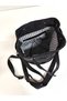 Black No:5 Printed Denim Design Checkered Lined Bag Model Shoulder Bag - 3