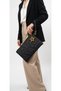 Black Star Quilted Portfolio Bag Wristlet Bag + Gift Pearl Star Charm - 3