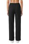 Premium - Tide Collection |   Black Lace-Up Wrinkled Textured Wide-Leg Women's Trousers - 4