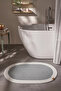 Glenn Oval Bath Mat Gray Washable Hand Woven Knitted Toilet Front Sink Front Shower Front Bohemian Mat