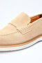 Beige Laceless Suede 100% Leather Shoes 1033260166 - 5