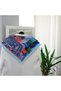 Women's Multi-Colored Artistic Striped Premium Quality Silk Satin Scarf 55X55Cm - 3