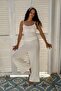 Debra Modal Blend Camisole Pants Flowy Pajama Bottoms - Ecru
