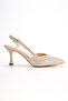 Women's Pointed Toe Open Back Buckle Elegant Stiletto Heeled Shoes - 2