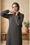 Bubble Fabric Elastic Sleeve Tunic 0552-07 Gray - 3