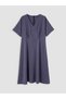 Alita City Plus Size V-Neck Dress with Pleated Detail - 5