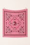 Women's Pink Summer Patterned Satin Scarf Silky Soft Bandana Hair Neck Bag Accessory - 2