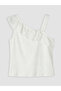 Alita City Asymmetrical Collar Ruffled Girls' Undershirt with a Difference - 3
