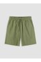 Vizyon New Season Elastic Waist Linen Blend Women's Shorts - 5