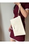 Women's Faux Leather Tablet Size Clutch Bag - 5