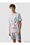 Nevavm Oval Collar Playstation Printed Boys' T-Shirt with Difference