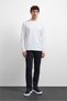 White Crew Neck Regular Fit Sweatshirt - 7