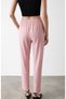 Women's Canvas Trousers with Elasticated Waistband Detail 71115 Pink - 5