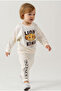 Baby Boy Printed Tracksuit Set Cotton Sweatshirt Top and Bottom Set - 5