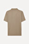Men's Beige Color Polo Collar T-Shirt - 2