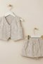 Girl's Linen Vest and Shorts Skirt Set Beige - 5