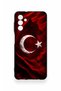 Samsung A04S Compatible Wolf Turkish Flag Patterned Silicone Case - 2