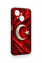 Tecno Spark Go1 Compatible Turkish Flag Patterned Silicone Case - 3