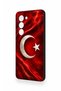 Oppo A5 5g Compatible Turkish Flag Patterned Silicone Case - 4