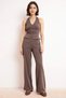 Women's Plus Size Sleeveless V-Neck Buttoned Tube Leg Jacquard Knitted Suit XL Comfortable Casual Modern Stylish Elegant - 4