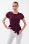 Women's Side Tie Detailed Short Sleeve Blouse 260565 - - 2