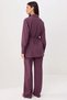 Women's Plus Size Shirt Collar Long Sleeve Linen Blend Suit Rose Detailed Belted Waist Casual Comfortable - 5