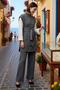 Women's Plus Size Sleeveless Rice Knit Belted Knitwear Sweater Wide Leg Pants Set Casual Daily - 2